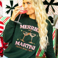 Merrier with a Martini Graphic Sweatshirt