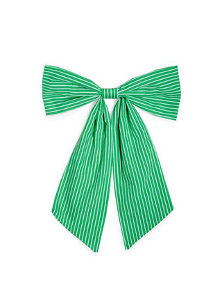 STRIPE BOW CLIP