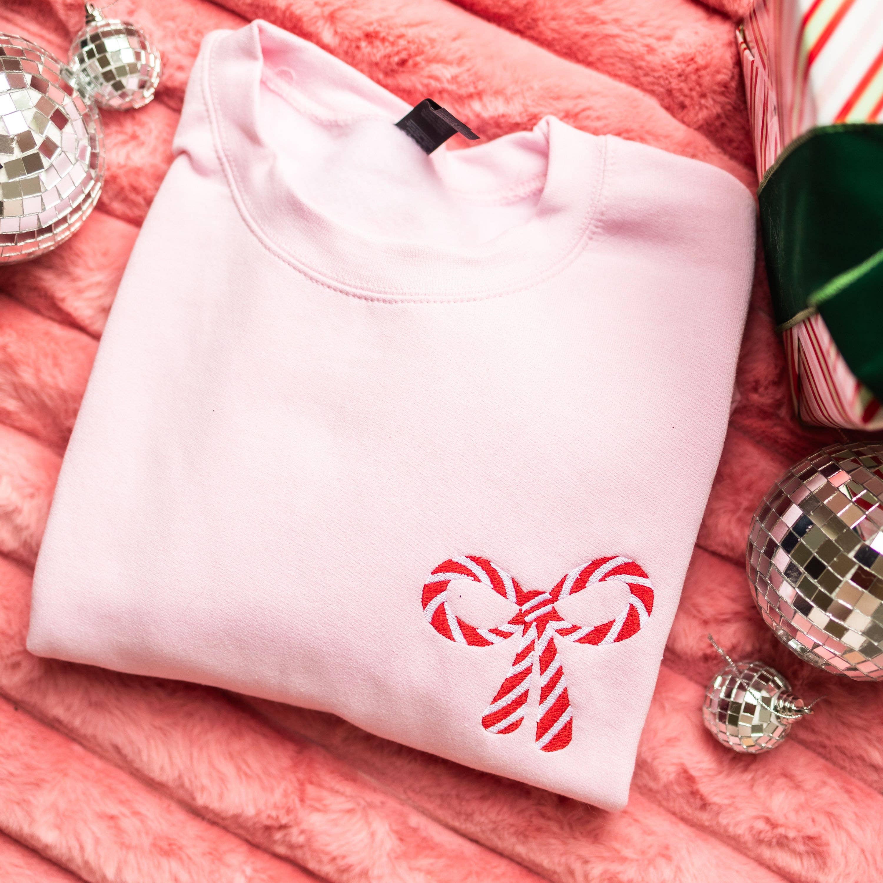 Candy Cane Lane Embroidered Sweatshirt