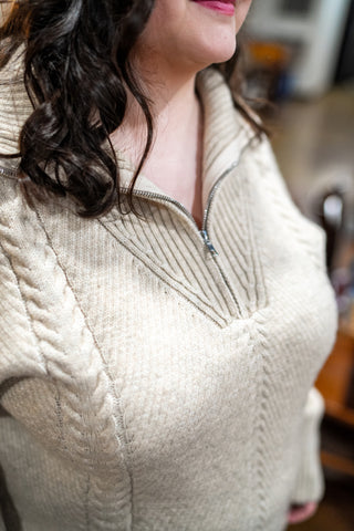 Fireside Cable Knit Quarter Zip