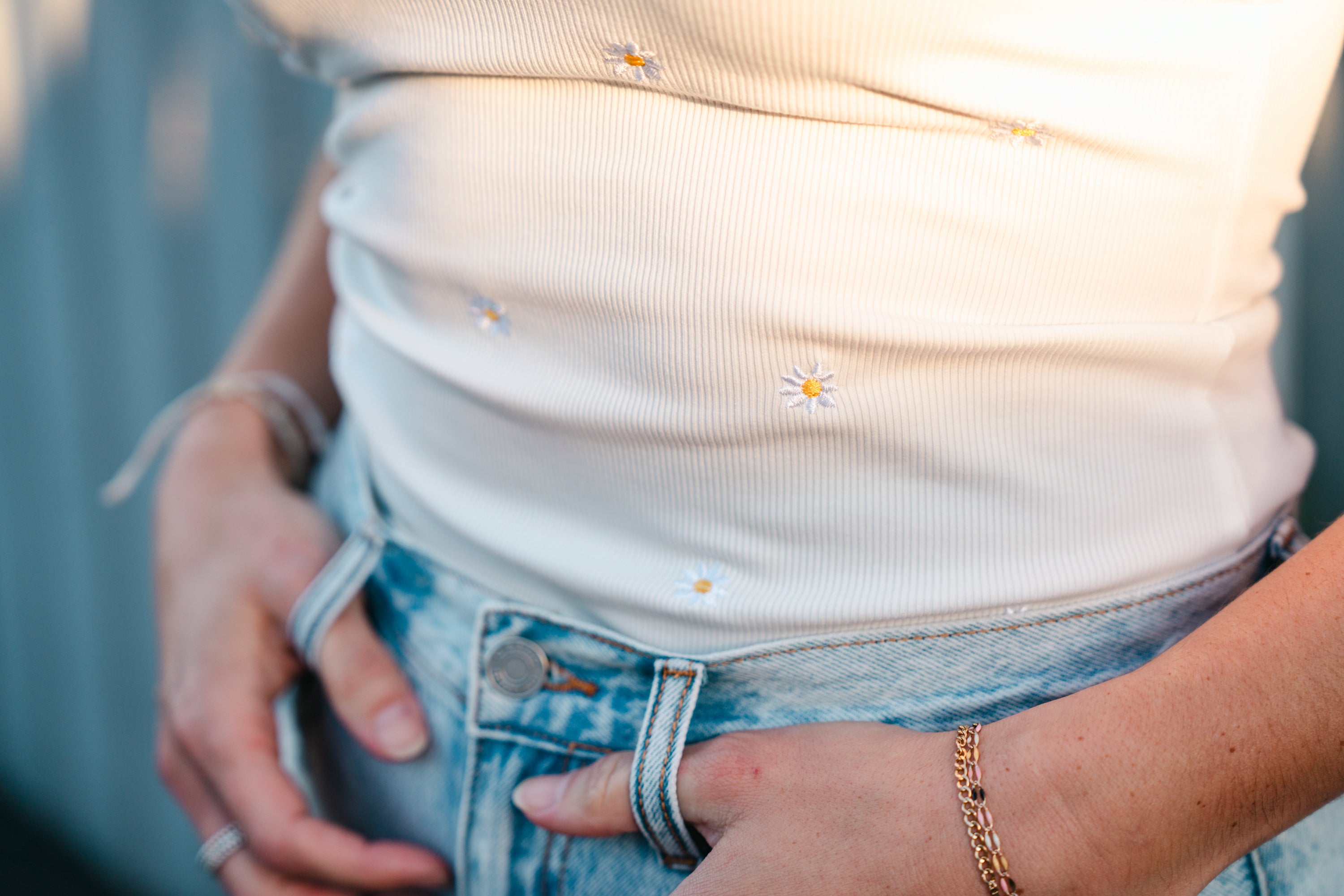 Dancing Daisy Ribbed Tank