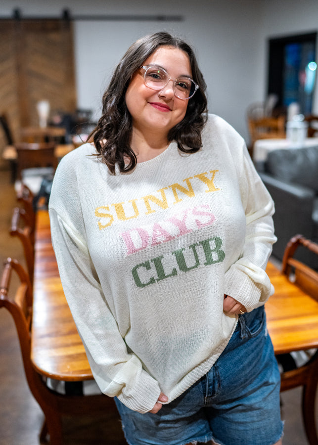 Sunny Days Club Open Knit Sweater