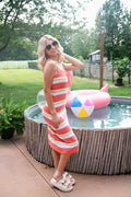 Sunday Best Striped Midi Dress