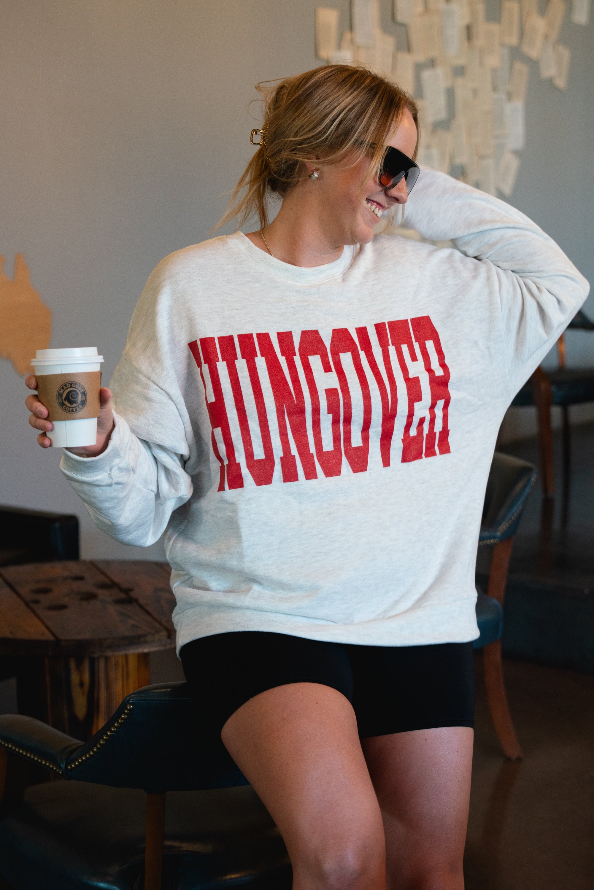 Hungover Graphic Lightweight Sweatshirt