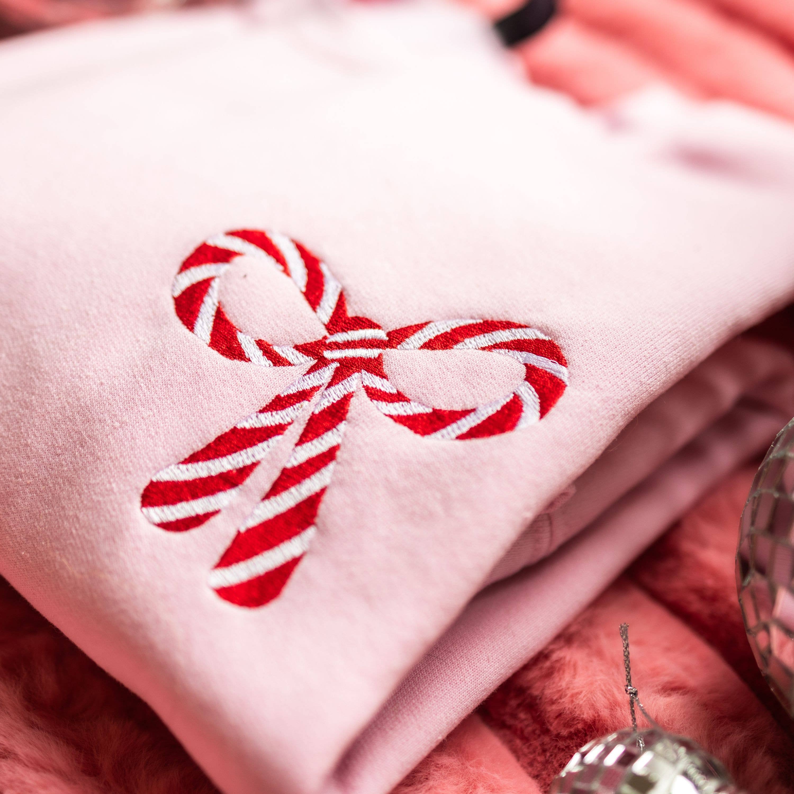 Candy Cane Lane Embroidered Sweatshirt