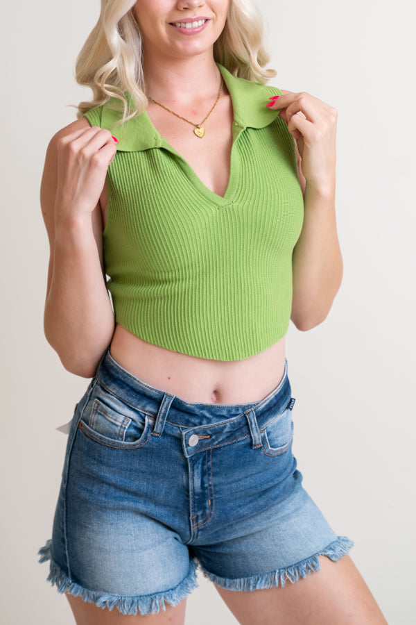 Feelin Myself Collared Crop